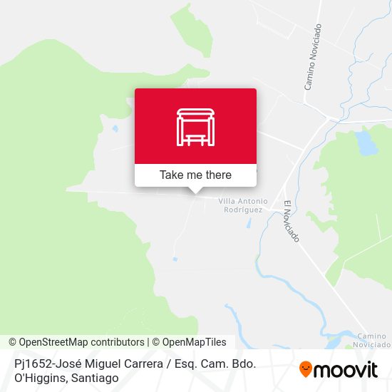 Pj1652-José Miguel Carrera / Esq. Cam. Bdo. O'Higgins map