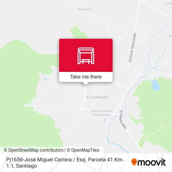 Pj1656-José Miguel Carrera / Esq. Parcela 41 Km. 1.1 map