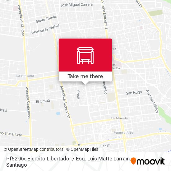 Mapa de Pf62-Av. Ejército Libertador / Esq. Luis Matte Larraín