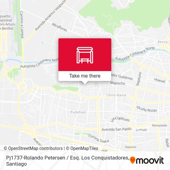 Pj1737-Rolando Petersen / Esq. Los Conquistadores map