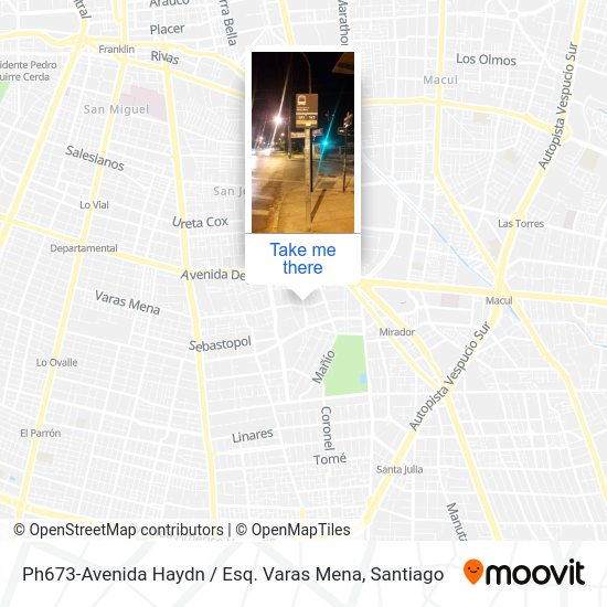 Mapa de Ph673-Avenida Haydn / Esq. Varas Mena