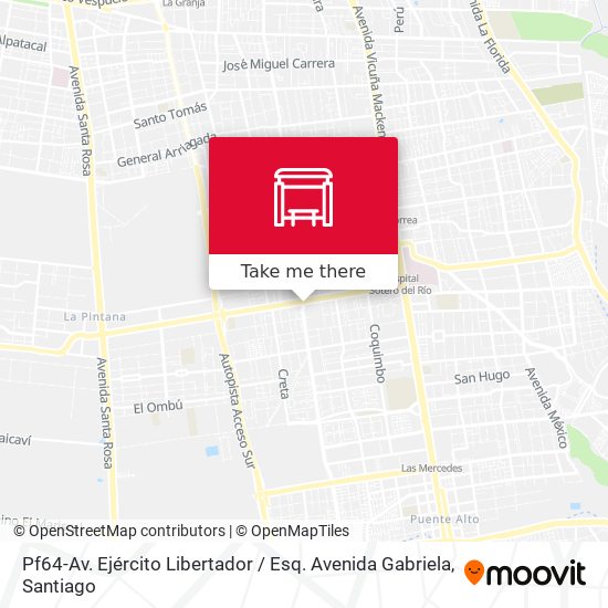 Mapa de Pf64-Av. Ejército Libertador / Esq. Avenida Gabriela