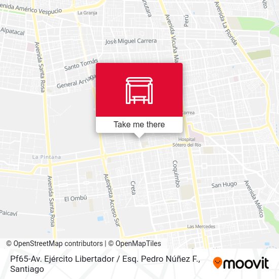 Pf65-Av. Ejército Libertador / Esq. Pedro Núñez F. map