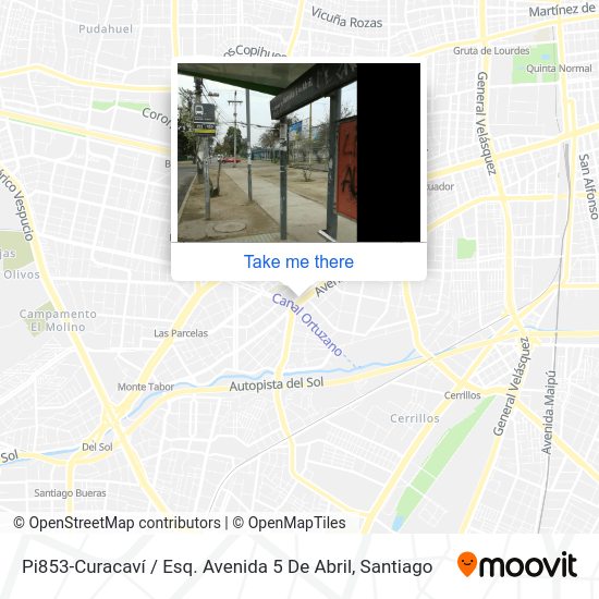 Mapa de Pi853-Curacaví / Esq. Avenida 5 De Abril