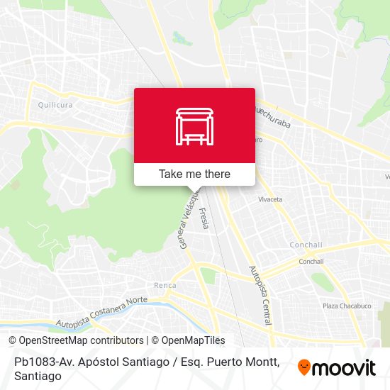 Pb1083-Av. Apóstol Santiago / Esq. Puerto Montt map