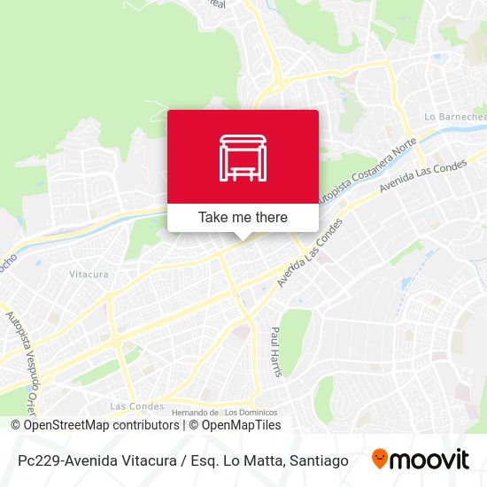 Mapa de Pc229-Avenida Vitacura / Esq. Lo Matta