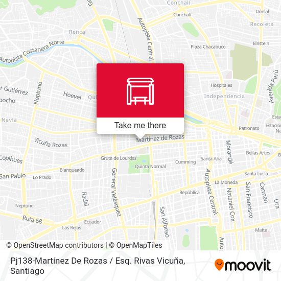 Pj138-Martínez De Rozas / Esq. Rivas Vicuña map