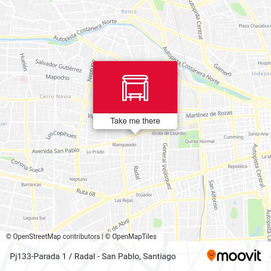 Pj133-Parada 1 / Radal - San Pablo map