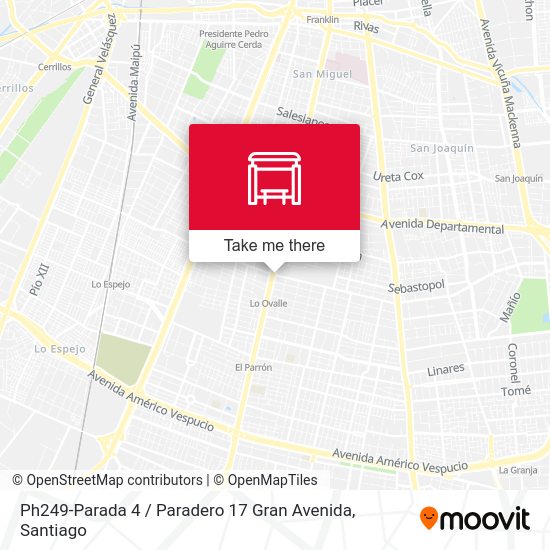 Mapa de Ph249-Parada 4 / Paradero 17 Gran Avenida