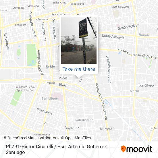 Ph791-Pintor Cicarelli / Esq. Artemio Gutiérrez map