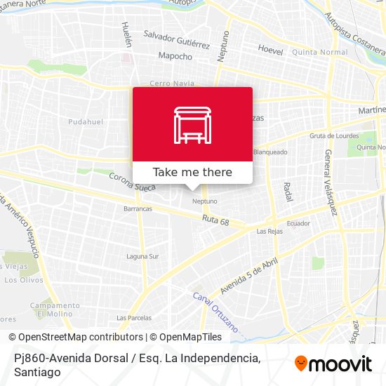 Pj860-Avenida Dorsal / Esq. La Independencia map