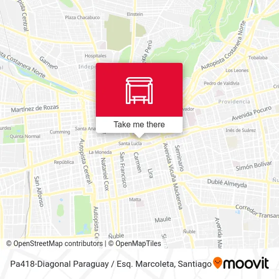 Pa418-Diagonal Paraguay / Esq. Marcoleta map
