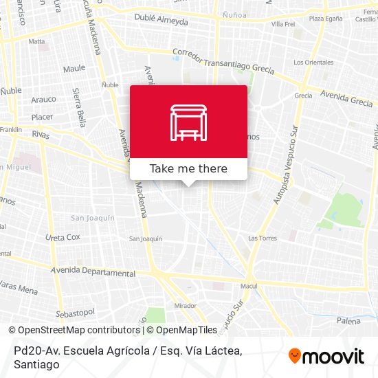 Pd20-Av. Escuela Agrícola / Esq. Vía Láctea map