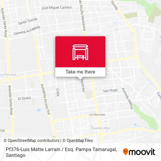 Pf376-Luis Matte Larraín / Esq. Pampa Tamarugal map