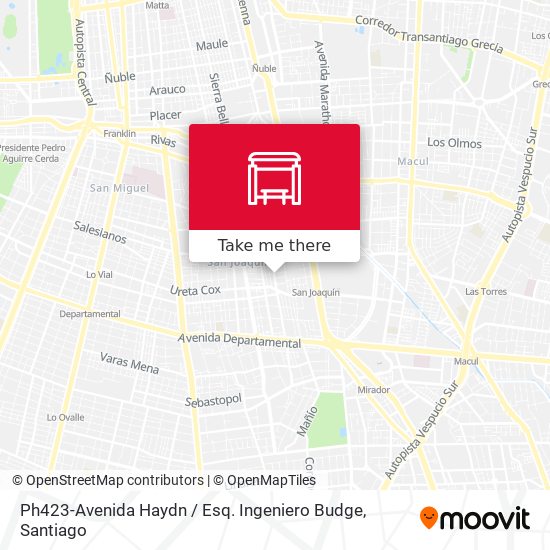 Ph423-Avenida Haydn / Esq. Ingeniero Budge map