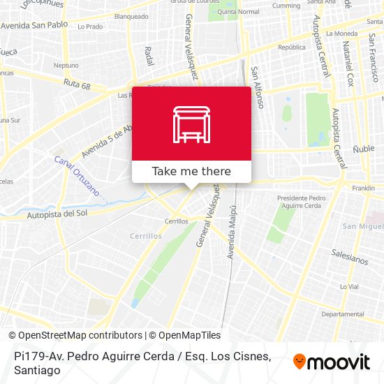 Mapa de Pi179-Av. Pedro Aguirre Cerda / Esq. Los Cisnes