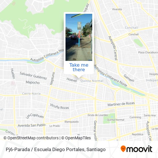 Pj6-Parada / Escuela Diego Portales map