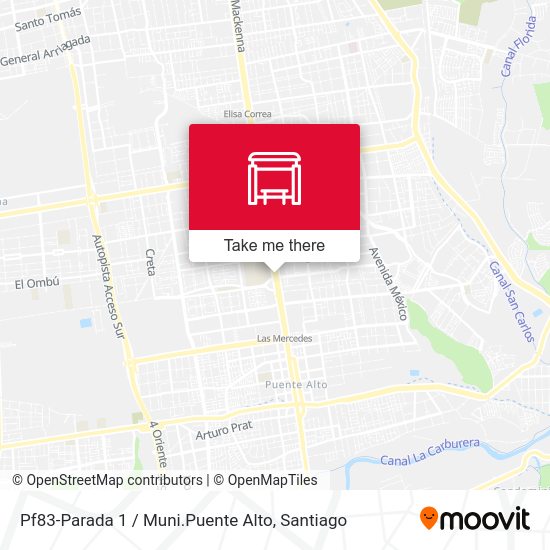 Mapa de Pf83-Parada 1 / Muni.Puente Alto