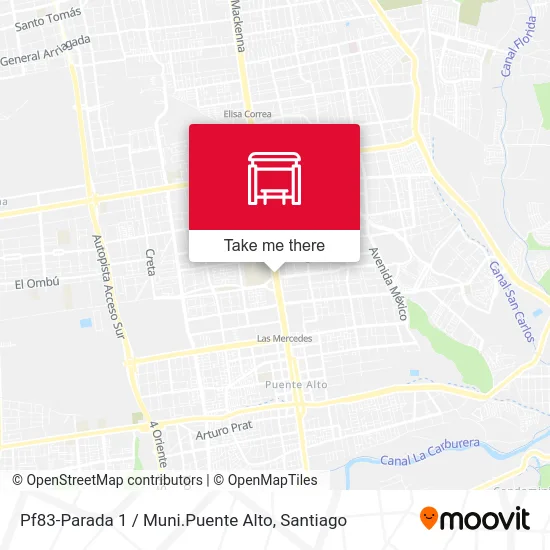 Pf83-Parada 1 / Muni.Puente Alto map