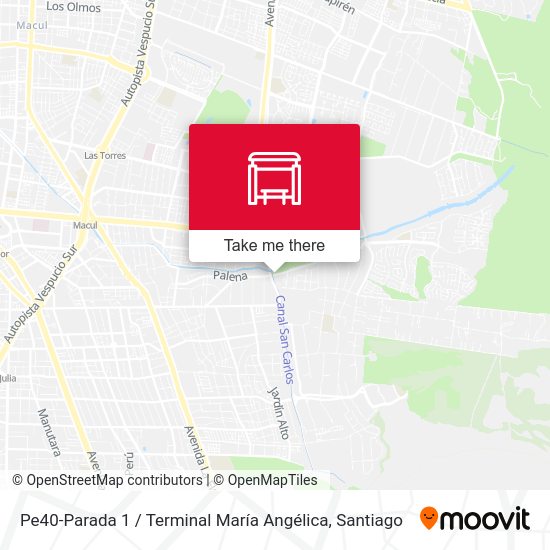 Pe40-Parada 1 / Terminal María Angélica map