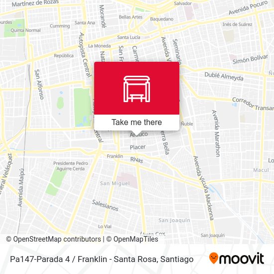Mapa de Pa147-Parada 4 / Franklin - Santa Rosa