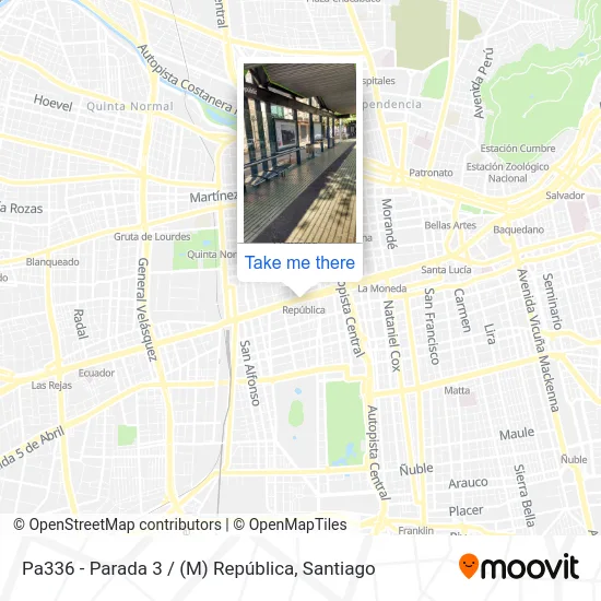 Mapa de Pa336 - Parada 3 / (M) República