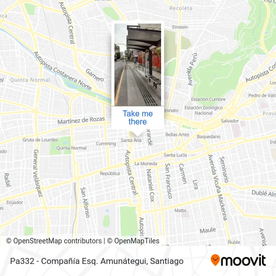 Mapa de Pa332 - Compañía Esq. Amunátegui