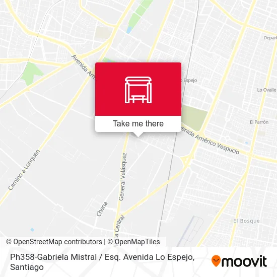 Ph358-Gabriela Mistral / Esq. Avenida Lo Espejo map