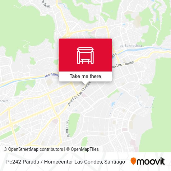 Pc242-Parada / Homecenter Las Condes map