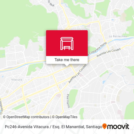 Mapa de Pc246-Avenida Vitacura / Esq. El Manantial