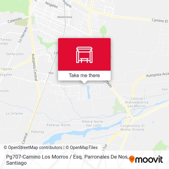 Mapa de Pg707-Camino Los Morros / Esq. Parronales De Nos