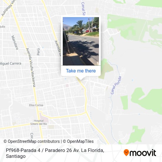 Pf968-Parada 4 / Paradero 26 Av. La Florida map