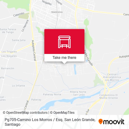 Mapa de Pg705-Camino Los Morros / Esq. San León Grande