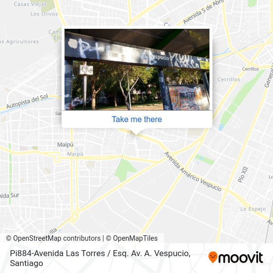 Pi884-Avenida Las Torres / Esq. Av. A. Vespucio map