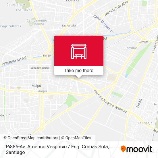 Mapa de Pi885-Av. Américo Vespucio / Esq. Comas Sola