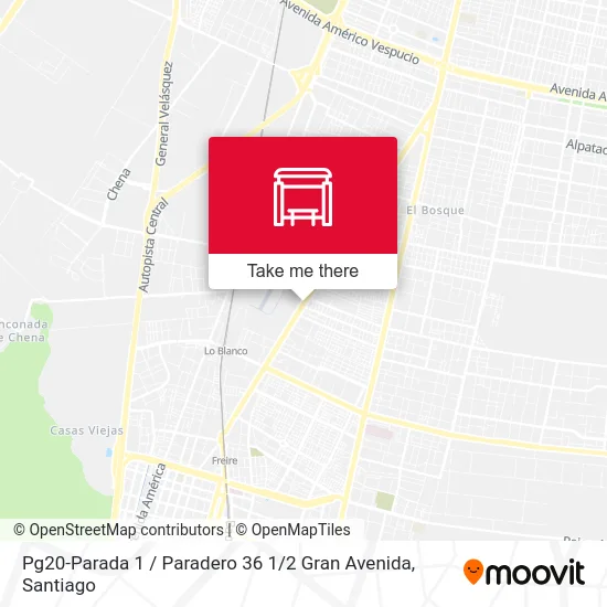 Pg20-Parada 1 / Paradero 36 1 / 2 Gran Avenida map