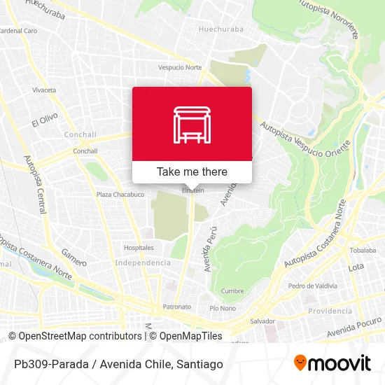 Pb309-Parada / Avenida Chile map