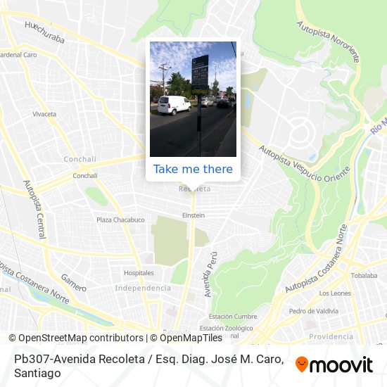 Pb307-Avenida Recoleta / Esq. Diag. José M. Caro map