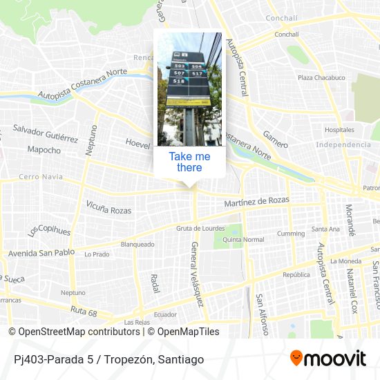 Mapa de Pj403-Parada 5 / Tropezón