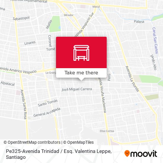 Pe325-Avenida Trinidad / Esq. Valentina Leppe map