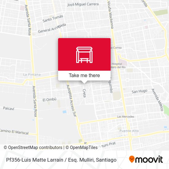 Pf356-Luis Matte Larraín / Esq. Mulliri map