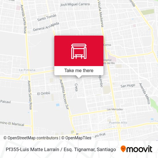 Mapa de Pf355-Luis Matte Larraín / Esq. Tignamar