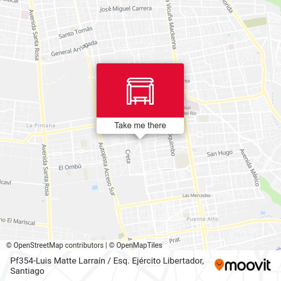 Mapa de Pf354-Luis Matte Larraín / Esq. Ejército Libertador