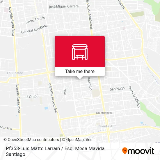 Pf353-Luis Matte Larraín / Esq. Mesa Mavida map