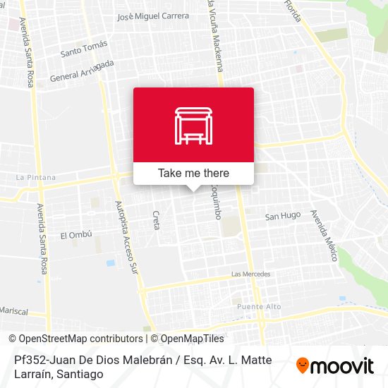 Pf352-Juan De Dios Malebrán / Esq. Av. L. Matte Larraín map
