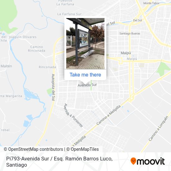 Pi793-Avenida Sur / Esq. Ramón Barros Luco map