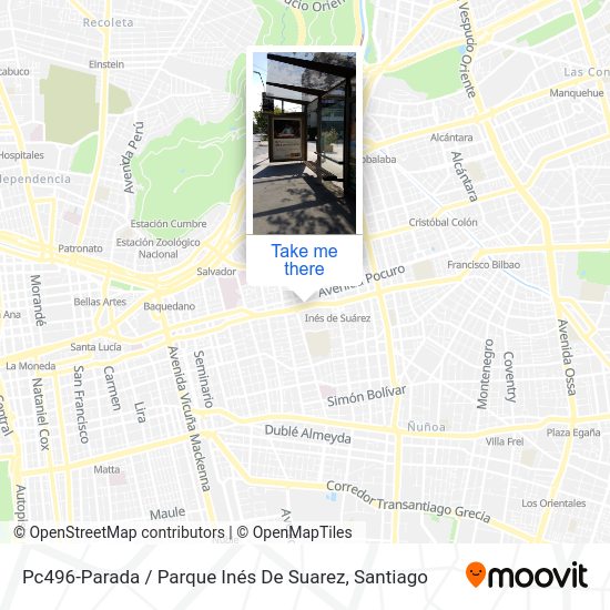 Pc496-Parada / Parque Inés De Suarez map