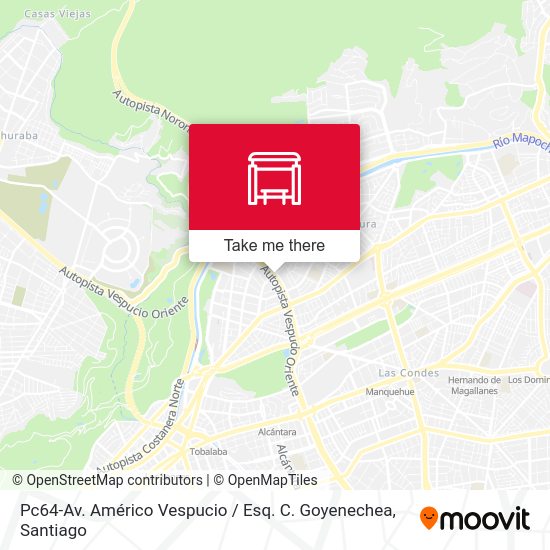 Pc64-Av. Américo Vespucio / Esq. C. Goyenechea map
