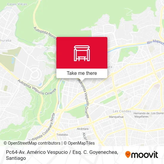 Pc64-Av. Américo Vespucio / Esq. C. Goyenechea map