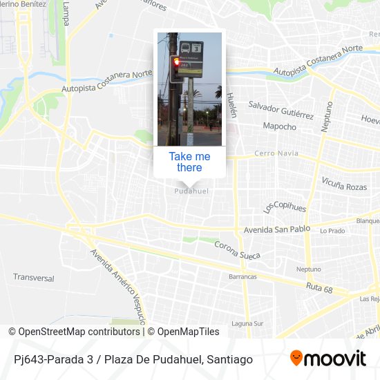 Pj643-Parada 3 / Plaza De Pudahuel map